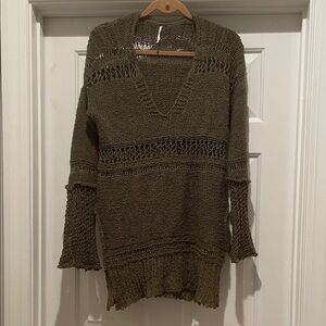 Women’s Free People Belong to You Olive Knit Women's Sweater